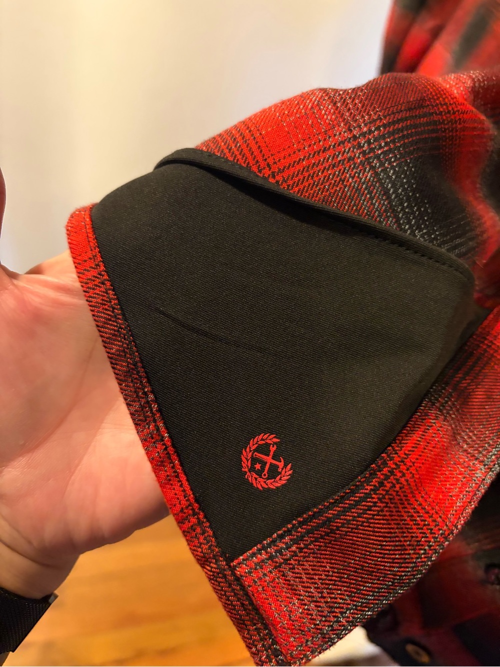 DIXXON Red and Black Plaid Casual Button-Down Shirt - Picture 2 of 5